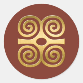 Redonda Símbolo Adinkra Africano (Fuerza) Pegatina