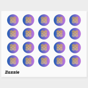 Redonda Símbolo Adinkra (Fuerza) Pegatina