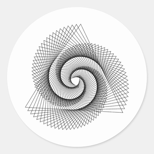 Redonda Símbolo sagrado de geometría Pegatina redondo clás (Anverso)