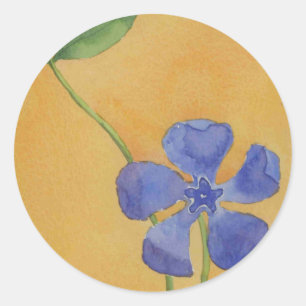 Redonda "Simplemente pegatina floral del Vinca"