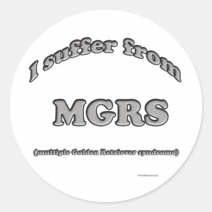 Redonda Síndrome de Golden Retriever - Pegatina