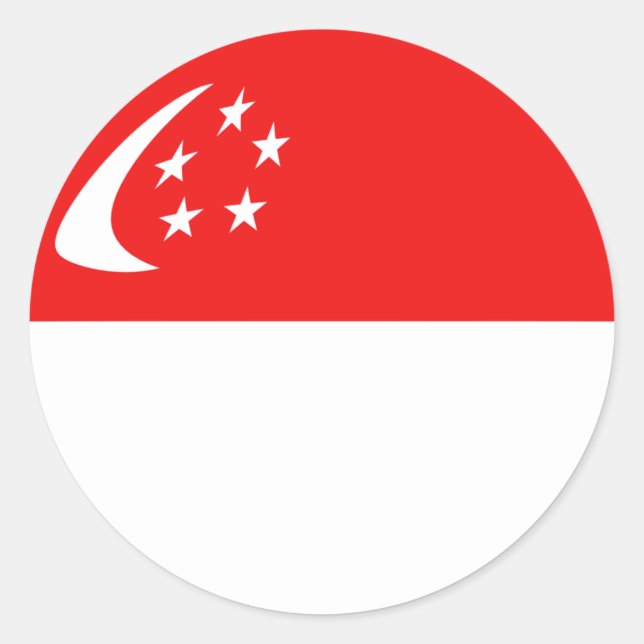 Redonda Singapur: Pegatina de bandera de la pesca (Anverso)