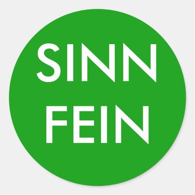 Redonda Sinn Fein Pegatina (Anverso)
