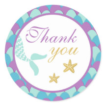 Sirena Bajo El Pegatina Del Mar