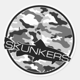 Redonda Skunkers Camo Pegatina
