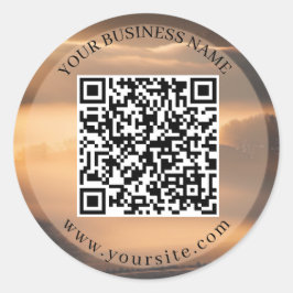 Redonda Smart Connect: Pegatina de código QR para empresas