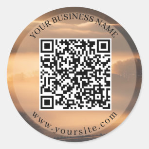 Redonda Smart Connect: Pegatina de código QR para empresas