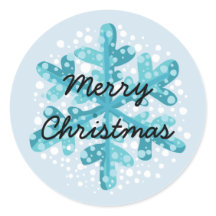 Snowflake Feliz Navidad Pegatina Estilo 1