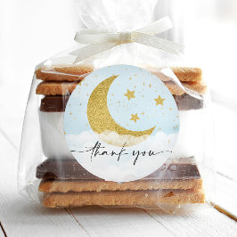 Redonda Sobre el Pegatina del Baby Shower Favor Del Niño D