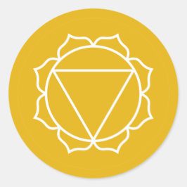 Redonda Solar Plexus Chakra Classic Round Pegatina
