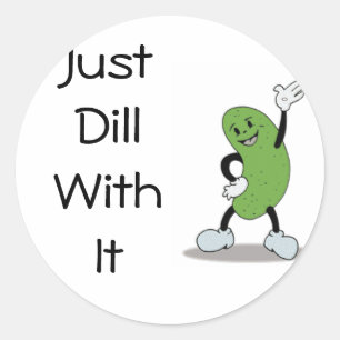 Redonda Solo Dill Con It Pegatina
