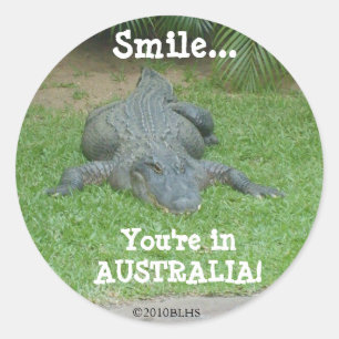 Redonda ¡Sonríe! Pegatina