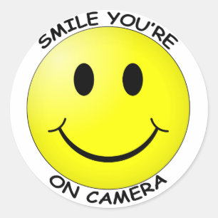 Redonda Sonrisa usted está en el pegatina redondo de la