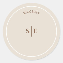 Redonda SOPHIA Pegatina de sobres Boda Boho del desierto m