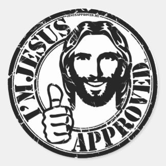 Redonda Soy Pegatina Aprobado por Jesús