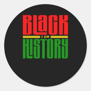 Redonda Soy Pegatina de Historia Negra 4