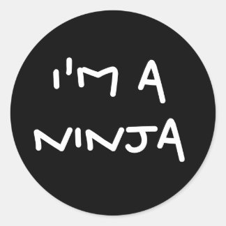 Redonda Soy pegatina de NINJA