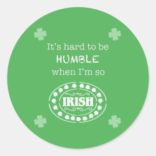 Redonda Soy tan irlandés pegatina redondo