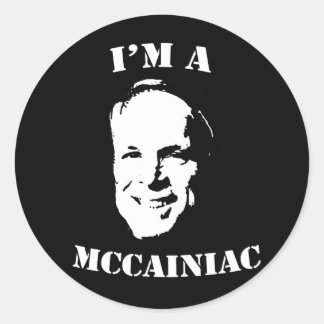 Redonda Soy un Pegatina de McCainiac
