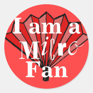 Redonda Soy un Pegatina de micro fans