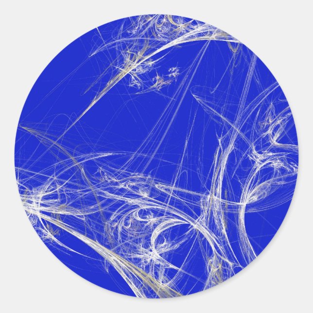 Redonda Spider Web Fractal BackgroundRound Pegatina (Anverso)
