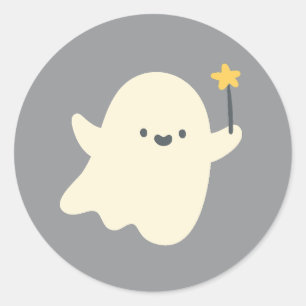 Redonda Spooky Boo Pegatina