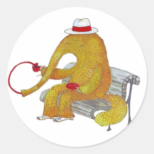 Redonda Sr. Anteater pegatina