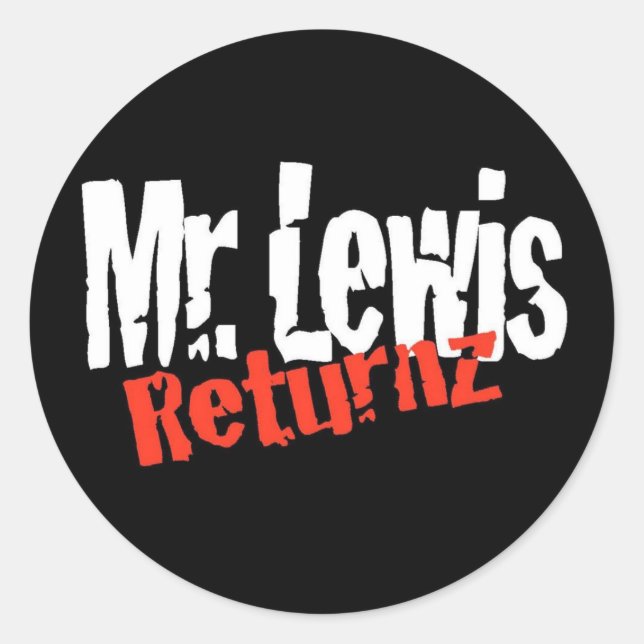 Redonda Sr. Lewis Returnz Pegatina (Anverso)