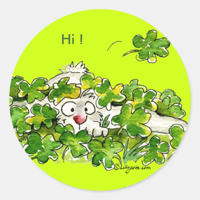 Redonda St. Patricks Viene A Boo Day Pegatina (Anverso)