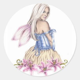 Redonda Stargazer Fairy Pegatina