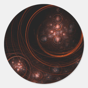 Redonda Starlight Abstract Art Round Pegatina