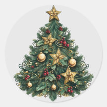 Stars Ornaments Christmas Tree Pegatina