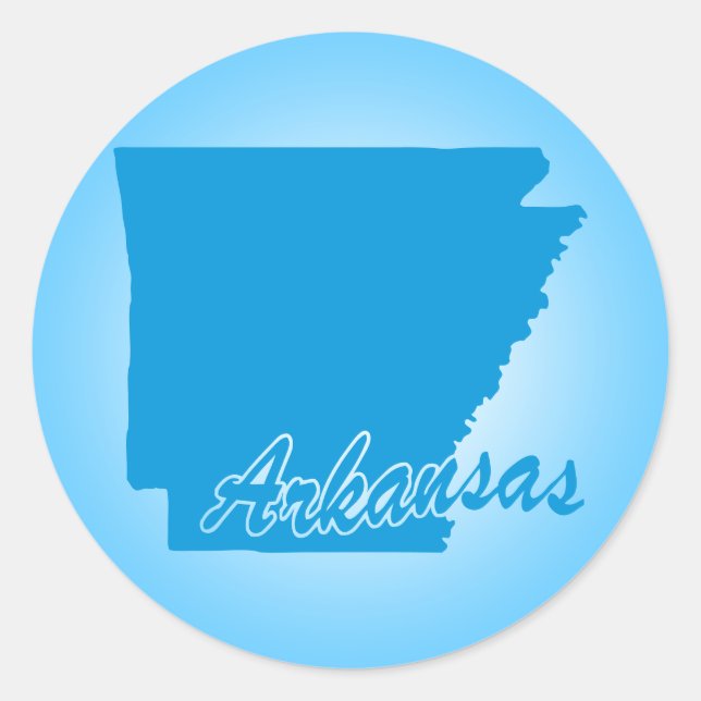 Redonda State Arkansas Classic Round Pegatina (Anverso)