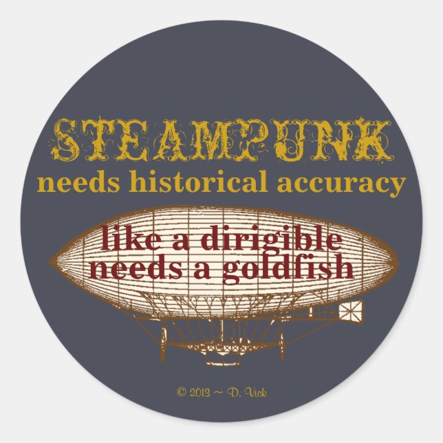 Redonda Steampunk Needs Pegatina (Anverso)