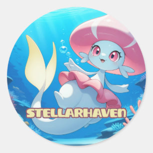 Redonda StellarHaven - Pegatina de Virginia 01