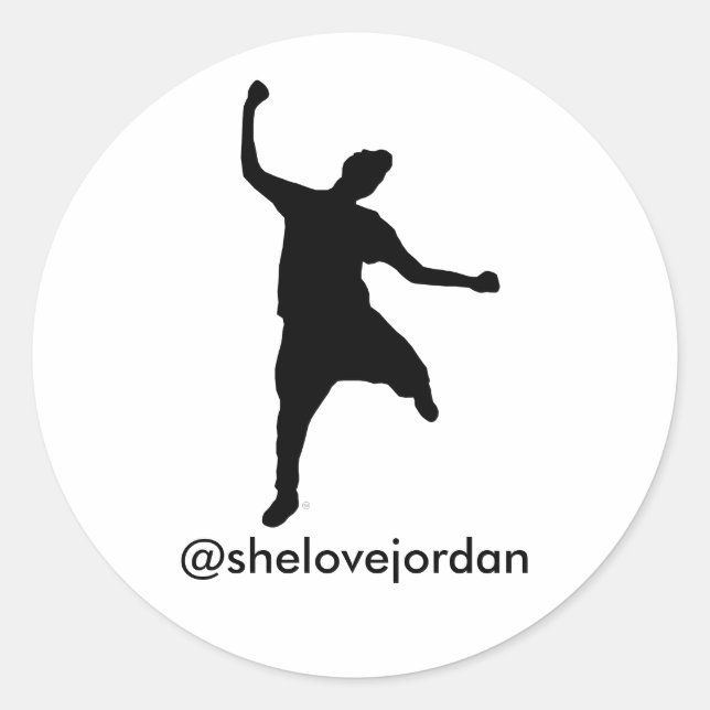 Redonda Str8 Drop Pegatina (@shelovejordan) (Anverso)