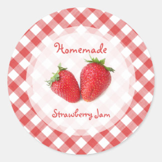 Redonda Strawberry Jam pegatina