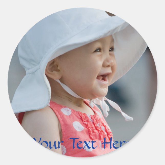 Redonda Su bebé en un Pegatina (Anverso)