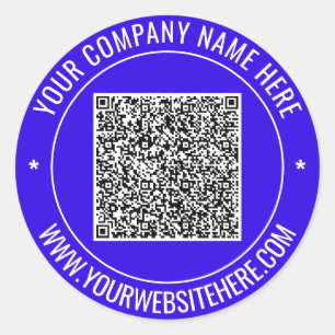 Redonda Su código QR y su Pegatina de redondeo de texto el