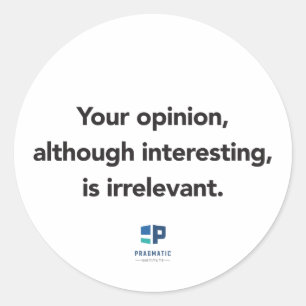 Redonda Su pegatina de opinión