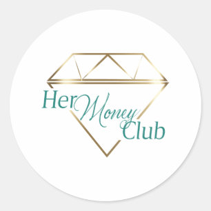 Redonda Su Pegatina del Club de Dinero