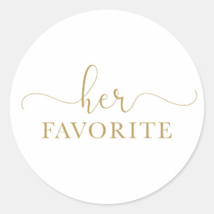 Redonda Su Pegatina favorita de la Boda de Oro