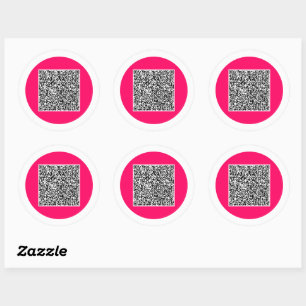 Redonda Su Pegatina personalizado de análisis de código QR