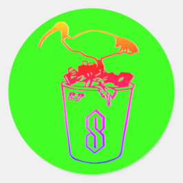 Redonda Subbed In ibis pegatina