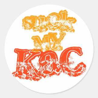 Redonda Suck Mi Pegatina KaC (6 piezas)