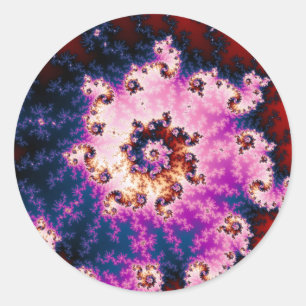 Redonda Sueño rosa - Pegatina fractal