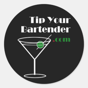 Redonda Sugerencia a su Pegatina Bartender.com