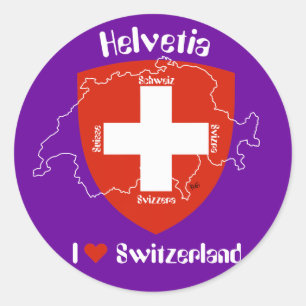 Redonda Suiza Suisse Svizzera Svizra pegatina