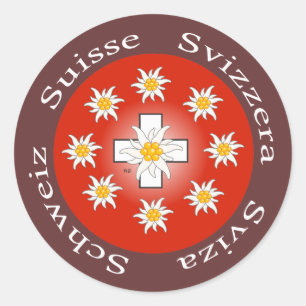 Redonda Suiza Suisse Svizzera Svizra pegatina