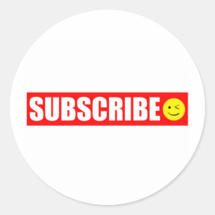 Redonda Suscripción al Pegatina redondo clásico